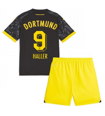 Borussia Dortmund Sebastien Haller #9 Replica Away Stadium Kit for Kids 2023-24 Short Sleeve (+ pants)